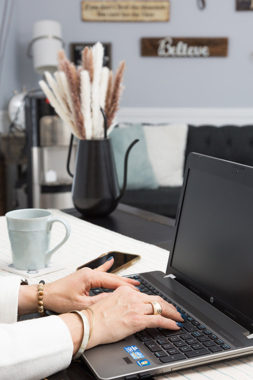 A calm, comfortable space suitable for an online therapy session