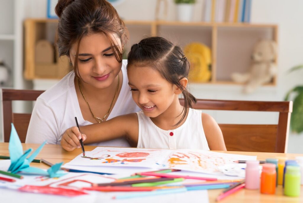 Child engaging in a supportive therapy session